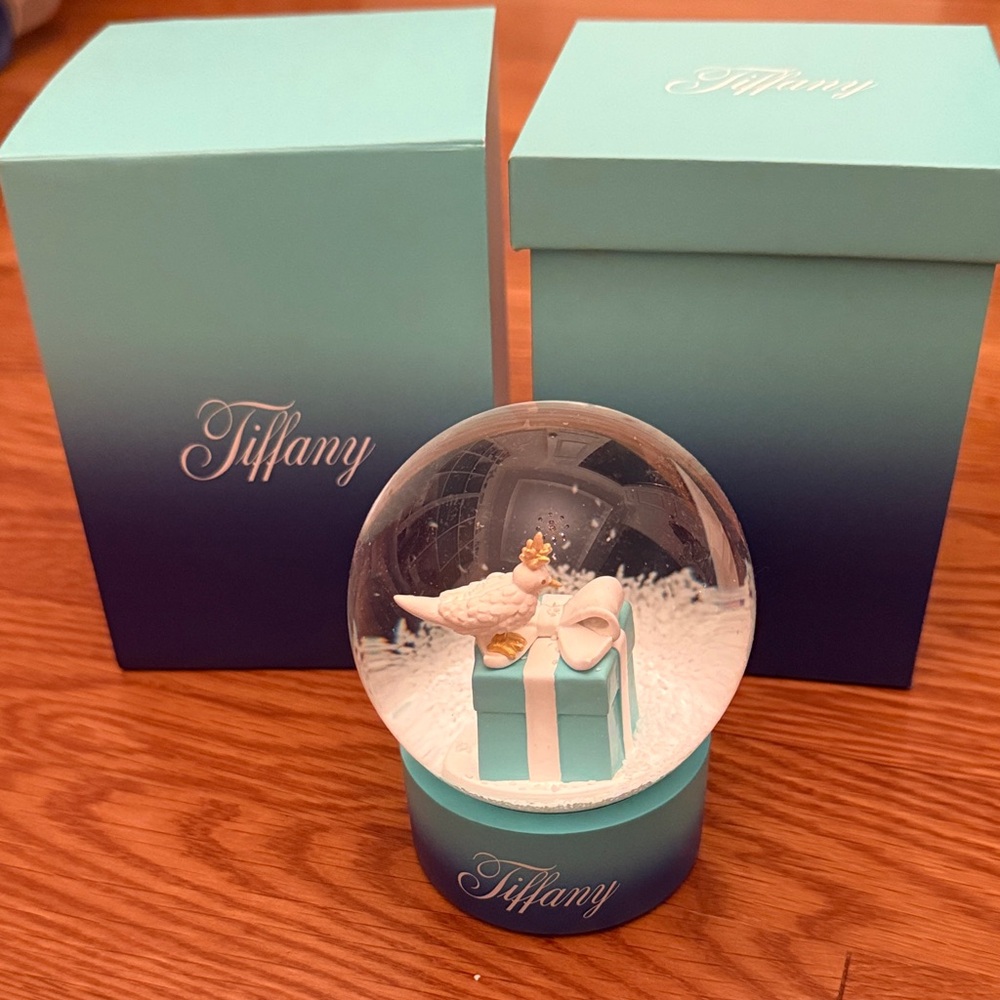 Tiffany & Co. Snow Globe with Dove and Gift